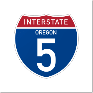 Interstate 5 - Oregon Posters and Art